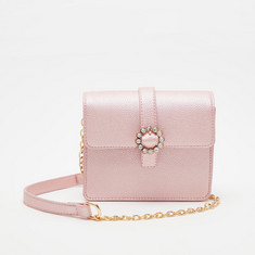 Missy Embellished Crossbody Bag with Chain Strap