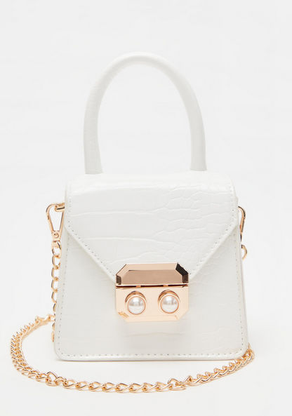 Missy Textured Tote Bag with Pearl Accents-Women%27s Handbags-image-0