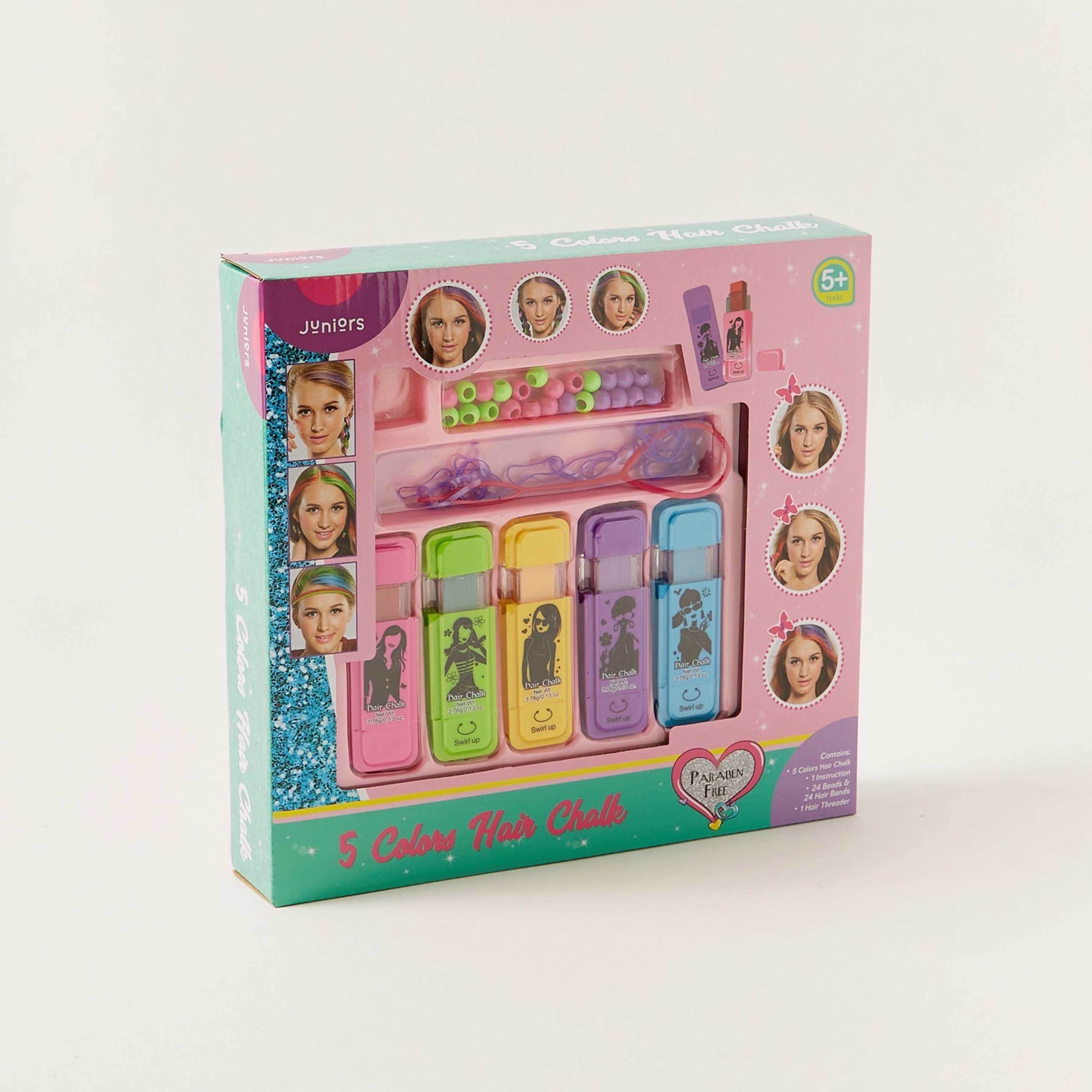 مجموعة طباشير للشعر 5 ألوان من جونيورز-toys-roleplay-makeupandcosmeticsets-image-4