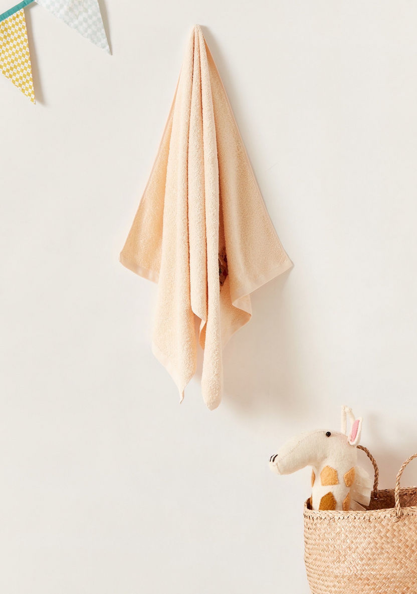 Juniors Bear Applique Bath Towel - 120x60 cms-Towels and Flannels-image-0