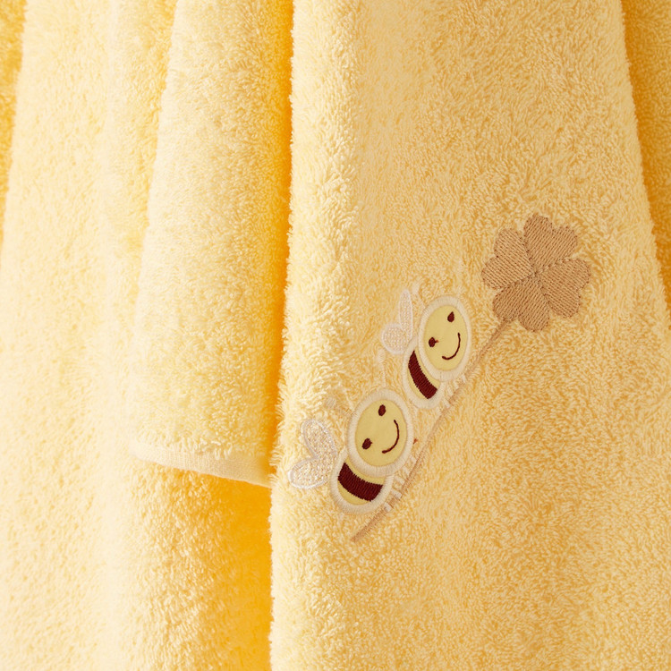 Juniors Bee Embroidered Bath Towel - 120x60 cms