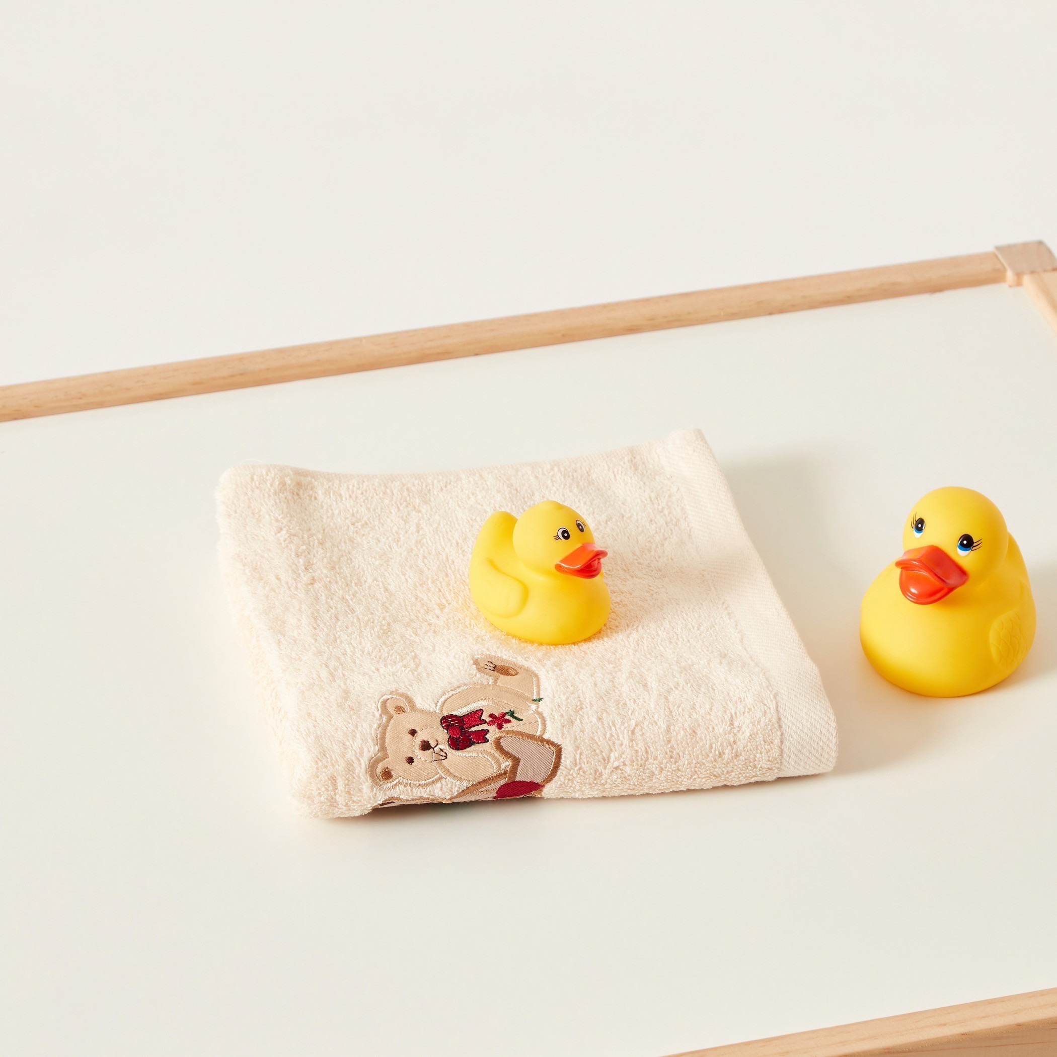 Juniors Bear Applique Towel - 76x38 cms-baby-bathandcare-towels-image-1