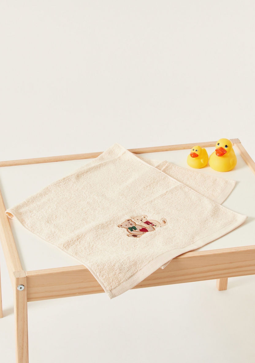 Juniors Bear Applique Towel - 76x38 cms-Towels and Flannels-image-2