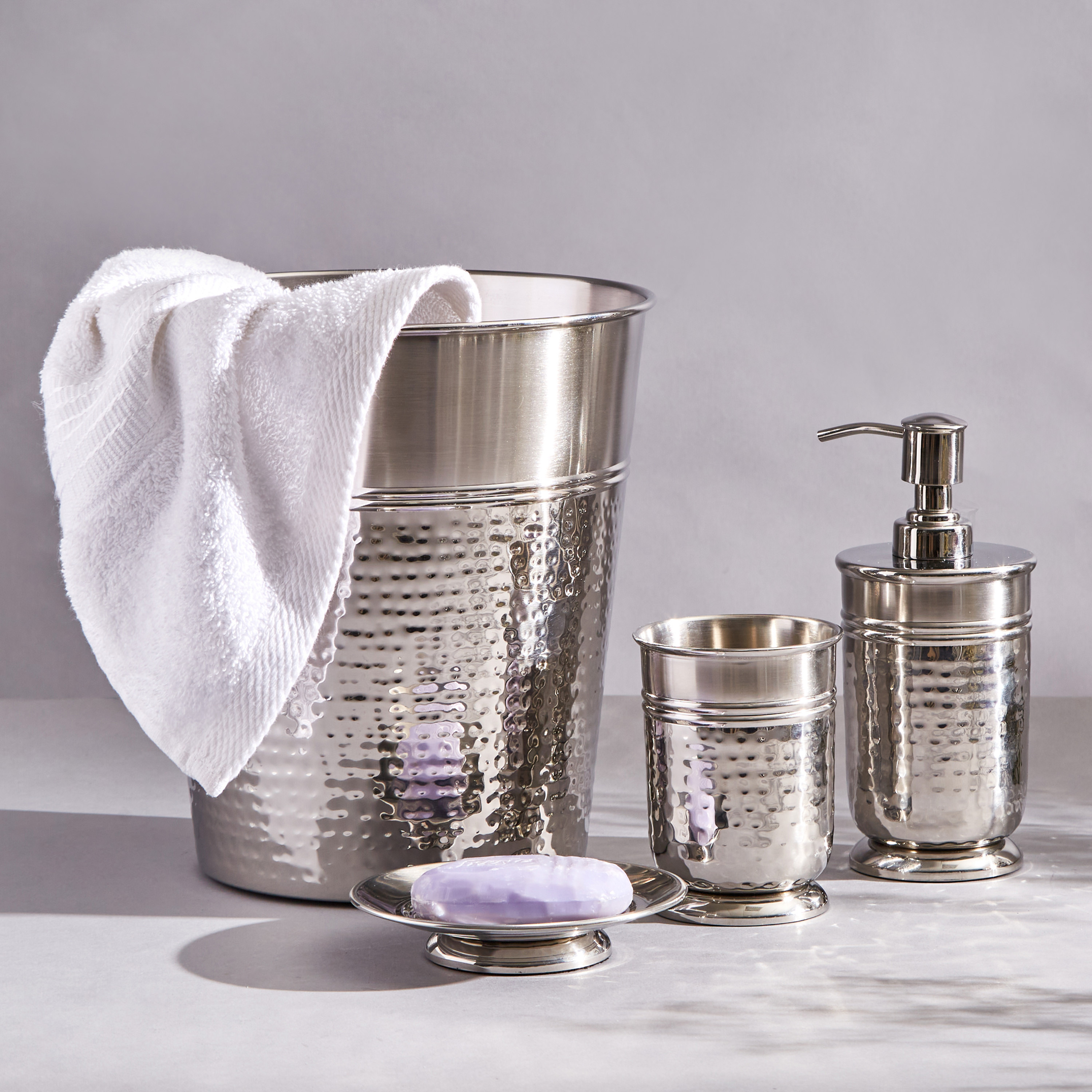 Hammered Waste Bin - 20x15x23 cms-household-bathandlaundry-wastebinsandaccessories-image-5