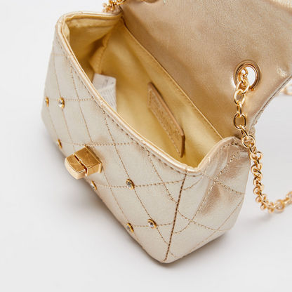 Little Missy Embellished Crossbody Bag with Chain Strap-Girl%27s Bags-image-4