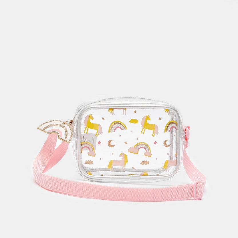 Little Missy Printed Crossbody Bag with Zip Closure-Girl%27s Bags-image-0