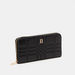 ELLE Textured Zip Around Wallet-Wallets and Clutches-thumbnailMobile-1