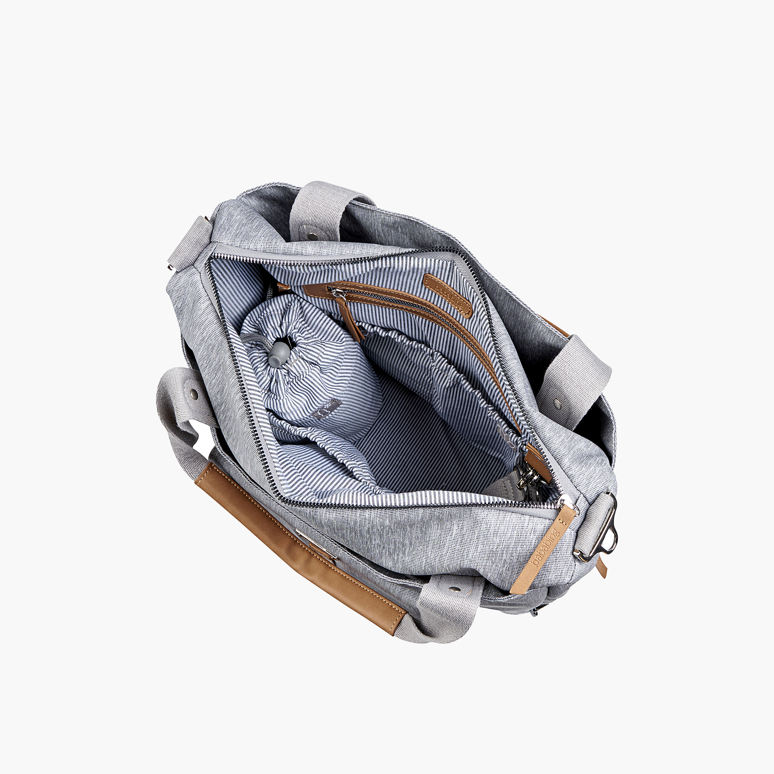 BabaBing! Roma 2 Changing Bag - Grey Marl-baby-diapering-diaperbags-image-7