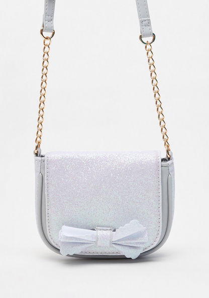 Little Missy Bow Accented Crossbody Bag with Adjustable Strap