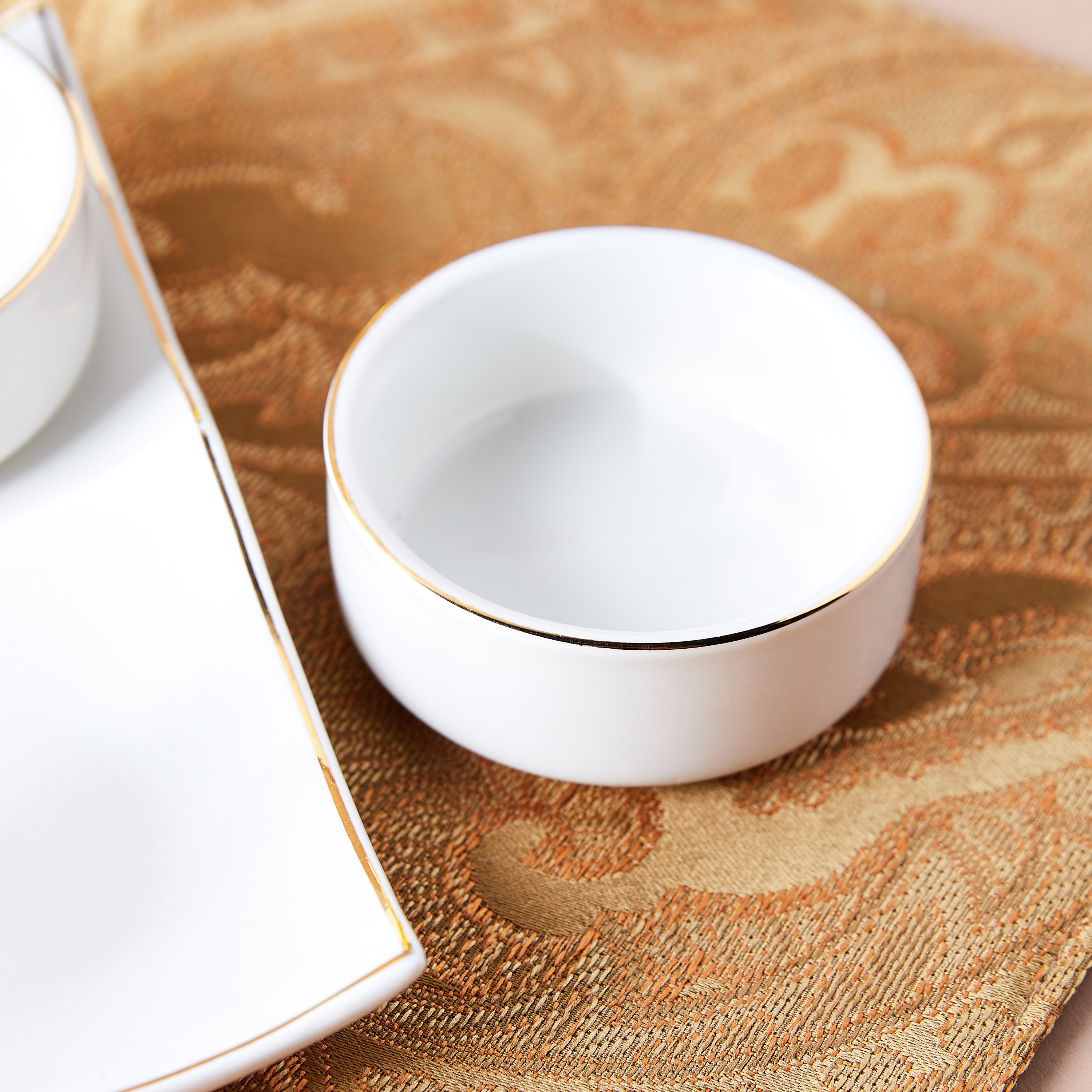 طقم أوعية وصحن بورسلان - 4 قطع-household-dining-dinnerware-bowls-image-3