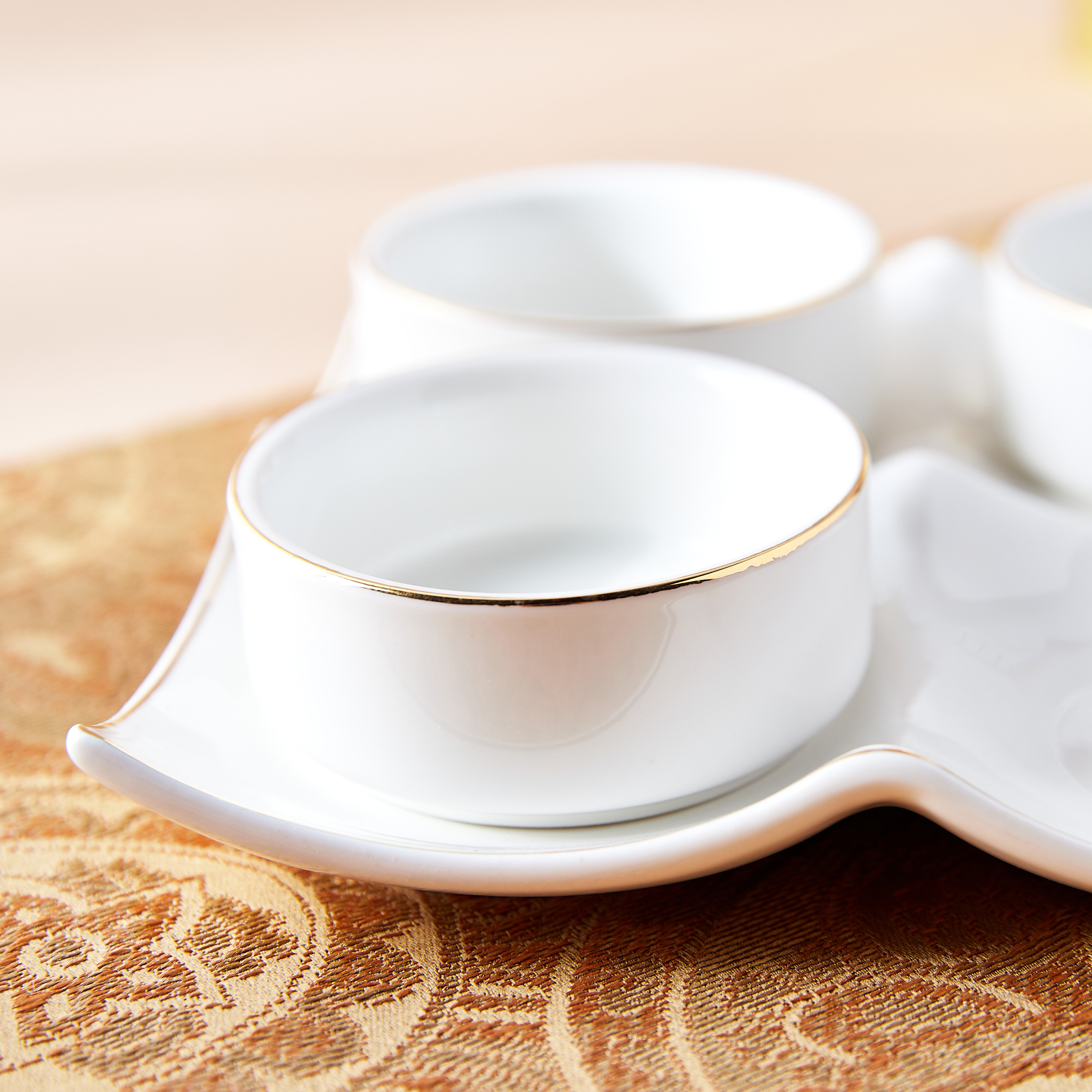 طقم أوعية وصحن بورسلان - 4 قطع-household-dining-dinnerware-bowls-image-4