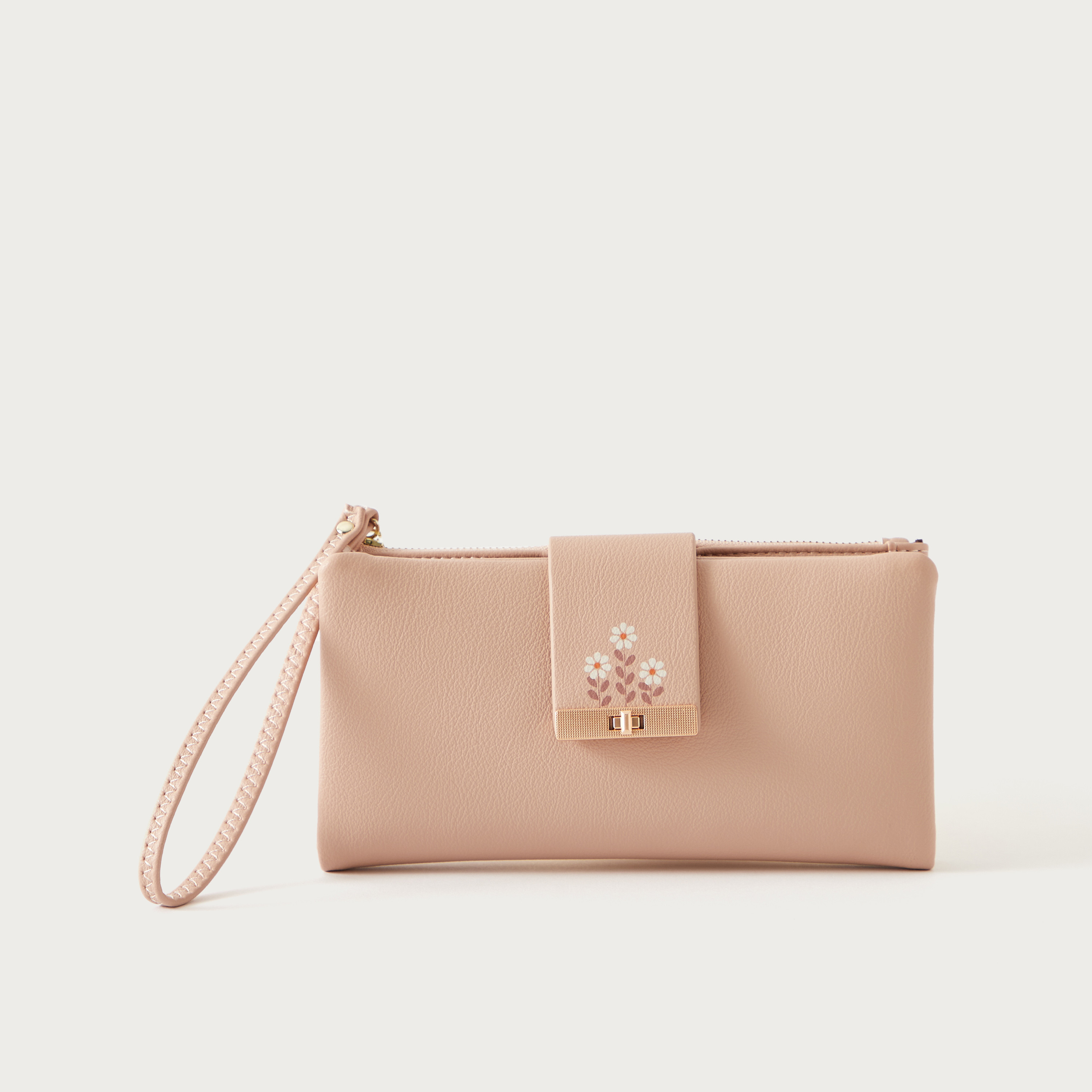 محفظة بطيّتين وطبعات أزهار وزر إغلاق من ساشا-women-bagsandwallets-wallets-image-1