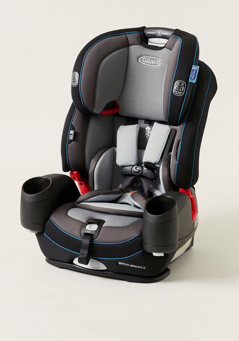 Graco Nautilus® SnugLock® 3-in-1 Harness Booster - Black (Ages 1- 12 years)-Car Seats-image-0