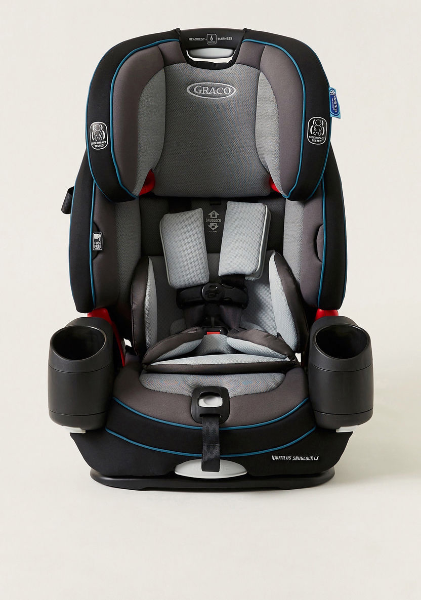 Graco Nautilus® SnugLock® 3-in-1 Harness Booster - Black (Ages 1- 12 years)-Car Seats-image-1