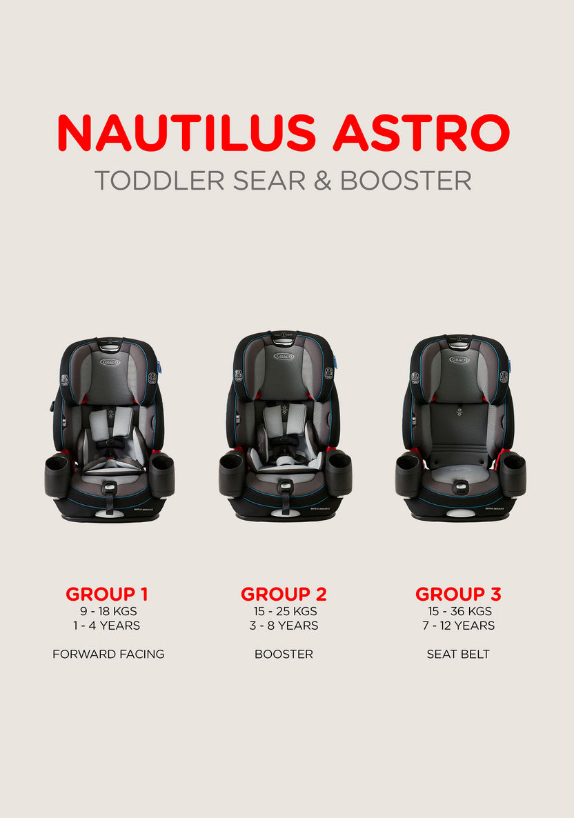 Graco Nautilus® SnugLock® 3-in-1 Harness Booster - Black (Ages 1- 12 years)-Car Seats-image-2