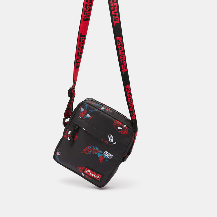 Marvel Spider-Man Crossbody Bag with Adjustable Strap and Zip Closure