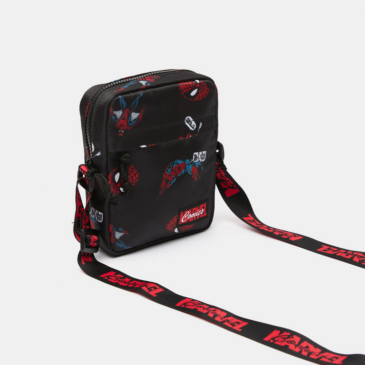 Marvel Spider-Man Crossbody Bag with Adjustable Strap and Zip Closure