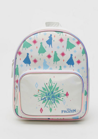 Disney Frozen Print Backpack with Adjustable Straps-Girl%27s Backpacks-image-0