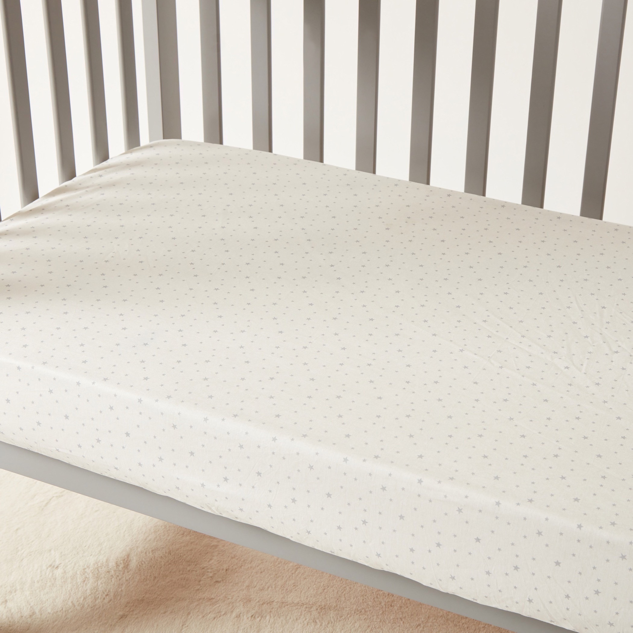 طقم شرشف مهد مطاطي من قطعتين من جونيورز - 130x70x20 سم-baby-nursery-babybedding-image-2