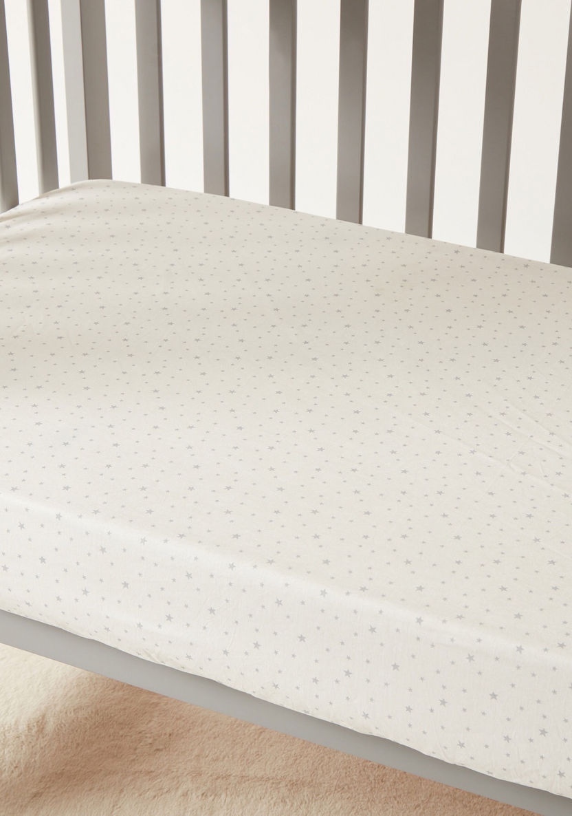 Juniors 2-Piece Crib Fitted Sheet Set - 130x70x20 cms-Baby Bedding-image-1