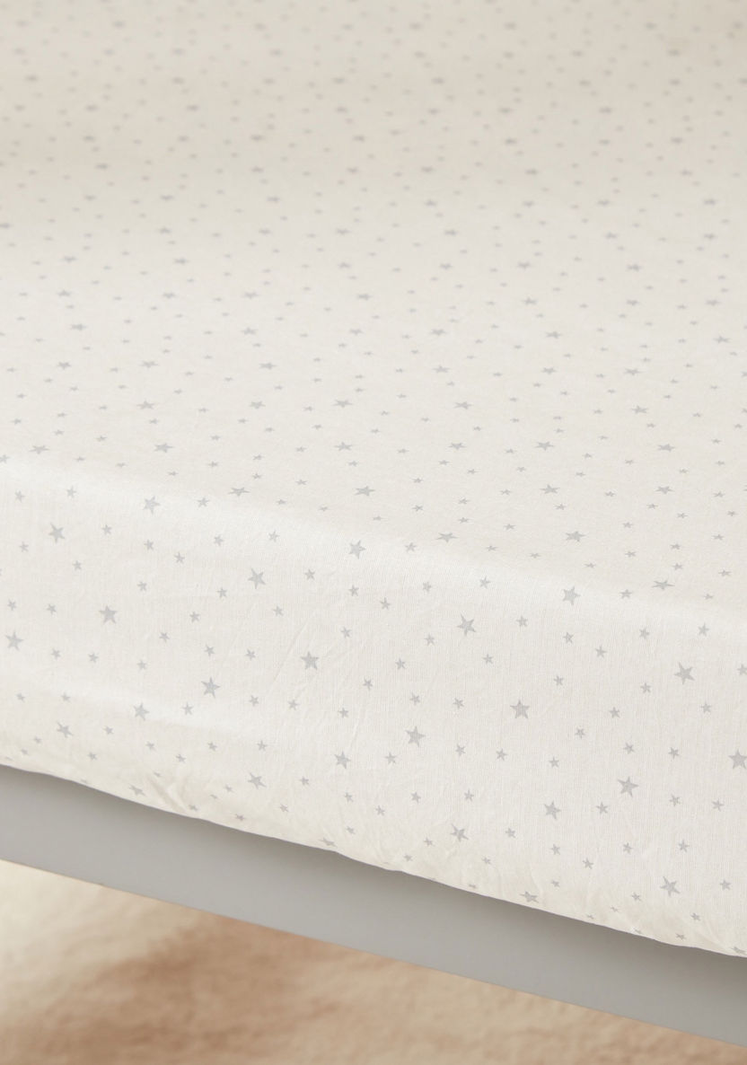 Juniors 2-Piece Crib Fitted Sheet Set - 130x70x20 cms-Baby Bedding-image-2