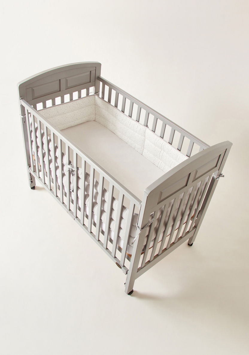 Juniors Star Print Cot Bumper Set - 390x30 cms-Baby Bedding-image-4