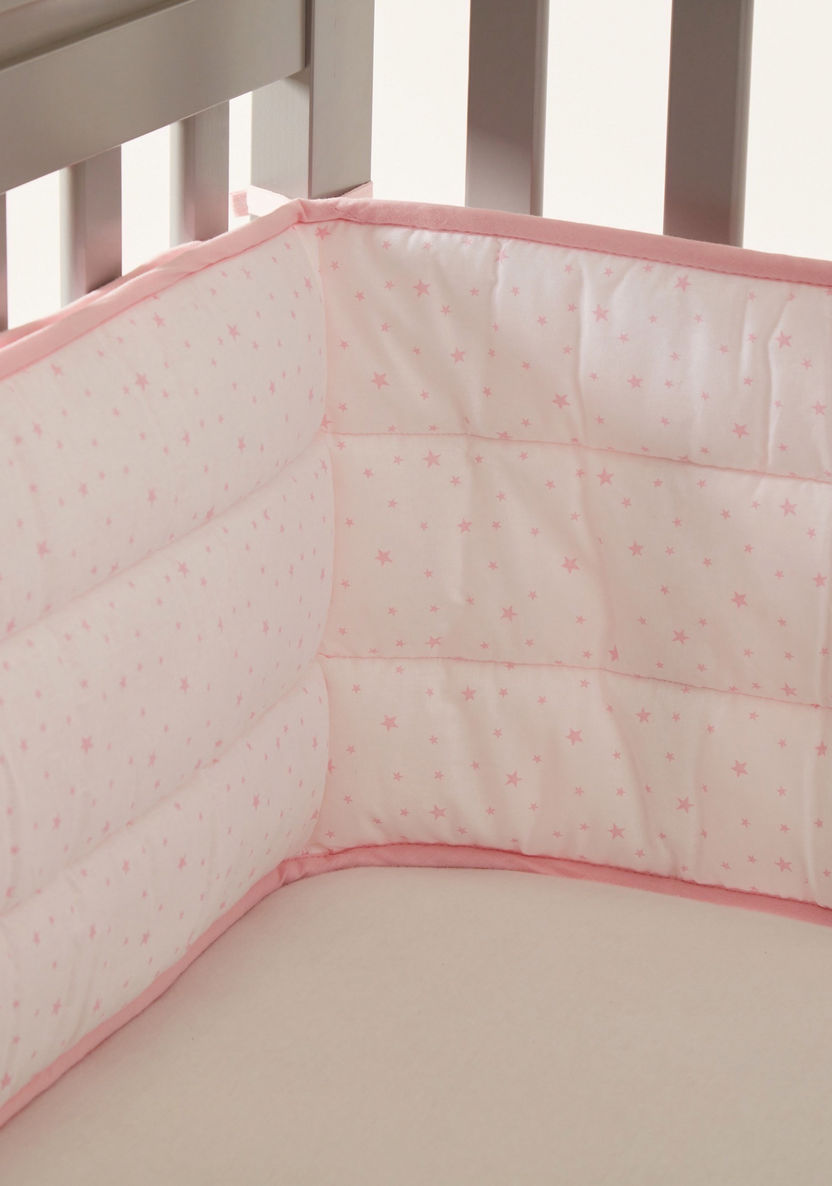 Juniors Star Print Cot Bumper - 390x30 cms-Baby Bedding-image-1
