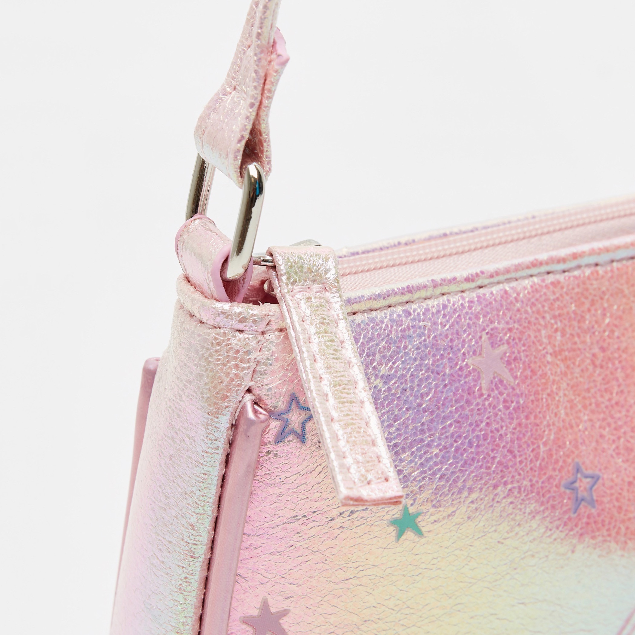 Barbie Print Crossbody Bag with Sling Strap and Zip Closure-girls-accessories-bags-image-2