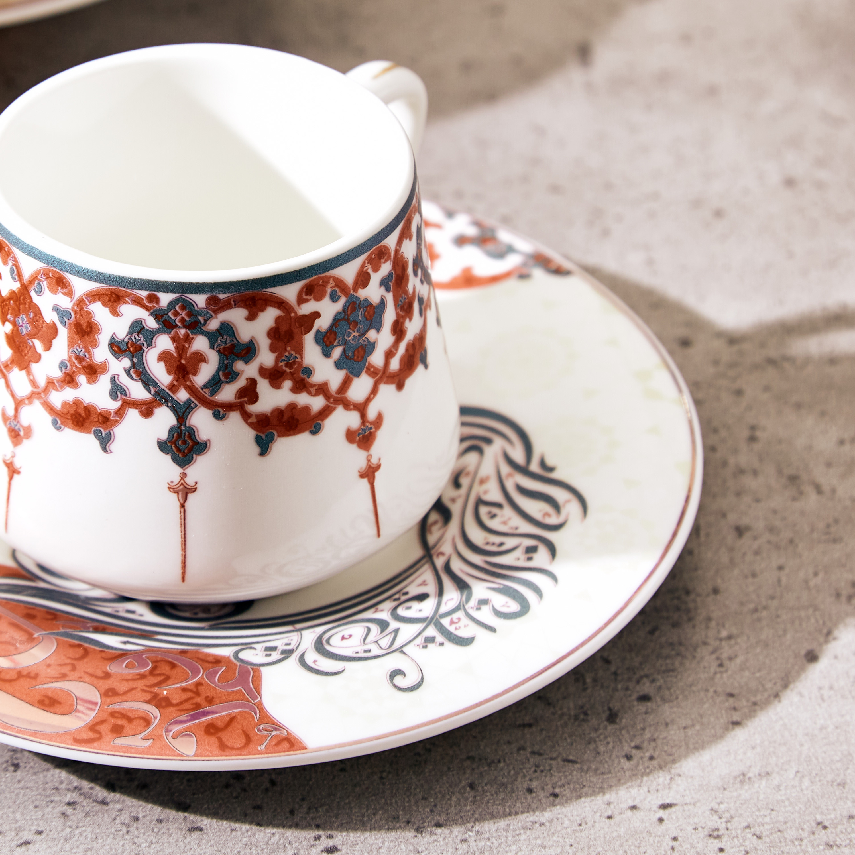 Horse Printed 12-Piece Cup and Saucer Set-household-dining-teaandcoffee-teaandcoffeesets-image-3