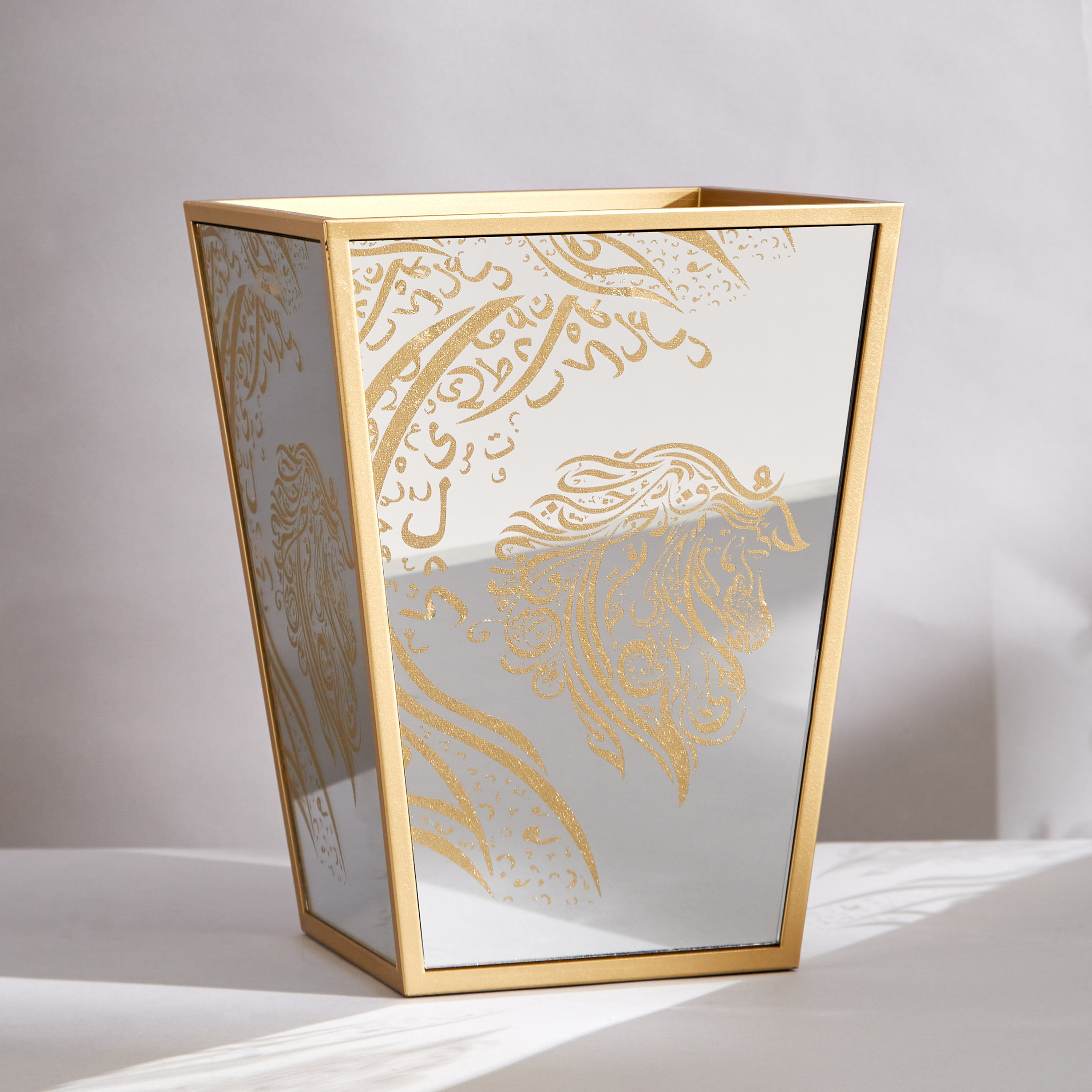 Grandeur Printed Waste Bin - 23x23x30 cms-household-bathandlaundry-wastebinsandaccessories-image-2