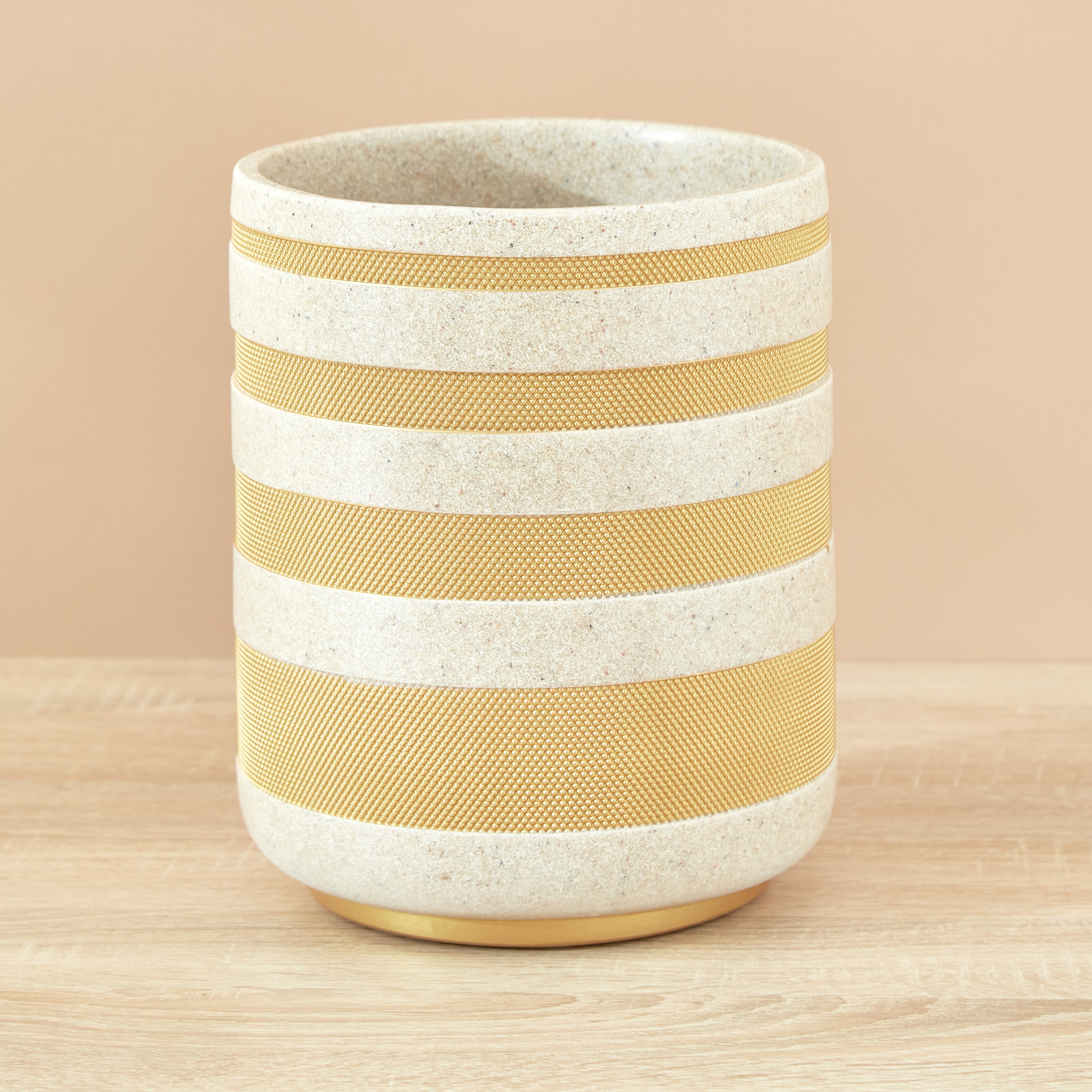 Streaks Embellished Waste Bin - 21x26 cms-household-bathandlaundry-wastebinsandaccessories-image-2