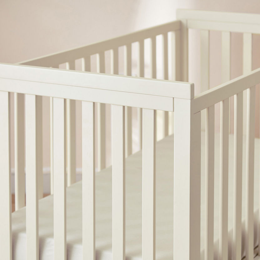 Oliver Off White Wooden Crib with Three Adjustable Heights (Up to 3 years)-Baby Cribs-image-6