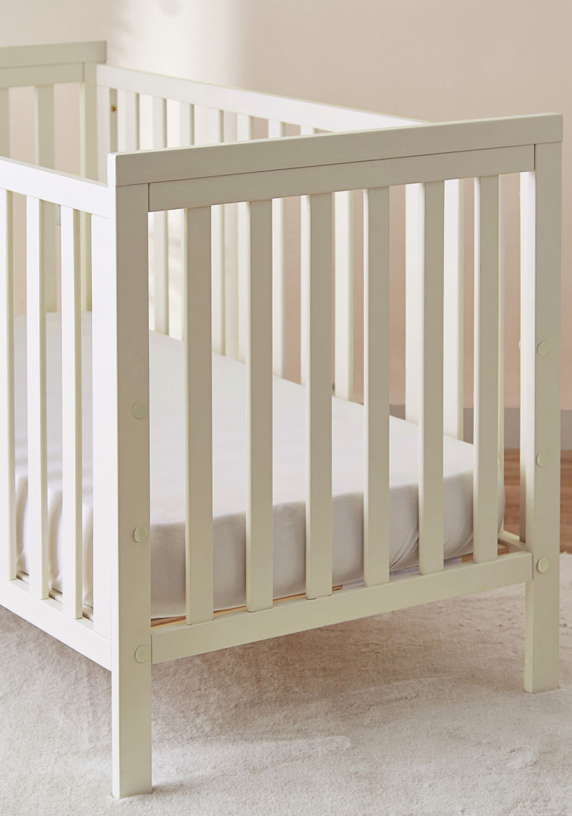 Oliver Off White Wooden Crib with Three Adjustable Heights (Up to 3 years)-Baby Cribs-image-7