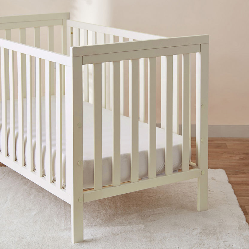 Oliver Off White Wooden Crib with Three Adjustable Heights (Up to 3 years)-Baby Cribs-image-7