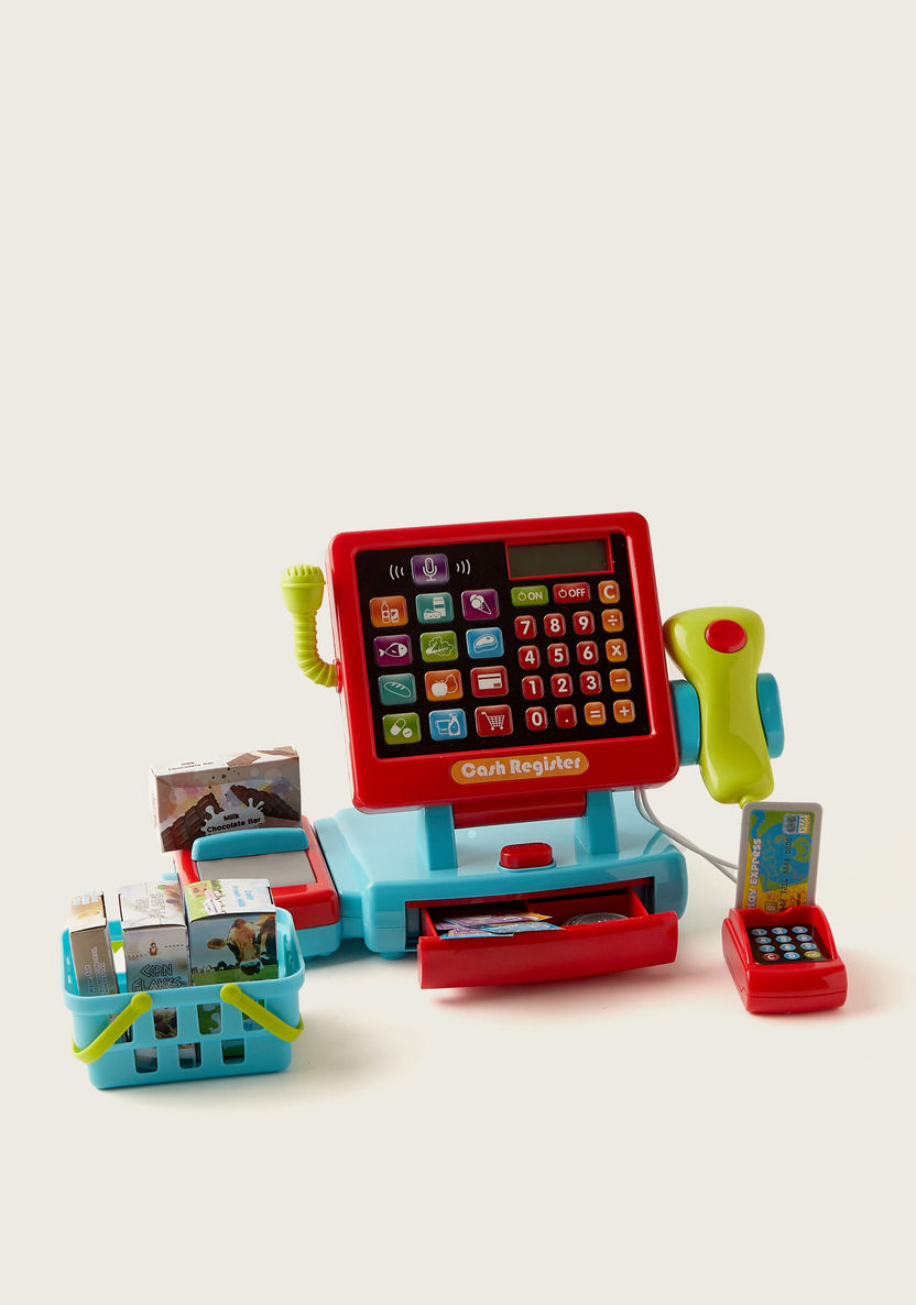 Playgo 34-Piece Touch and Count Supermarket Till Playset-Role Play-image-0