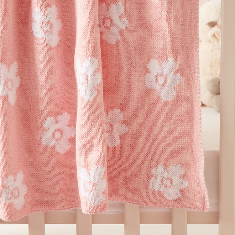 Juniors Floral Textured Blanket - 100x76 cms