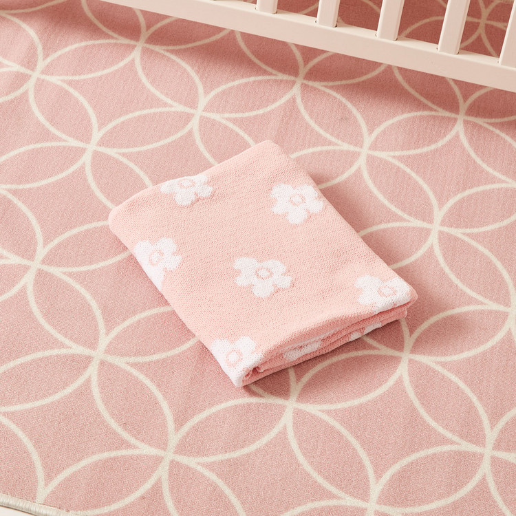 Juniors Floral Textured Blanket - 100x76 cms