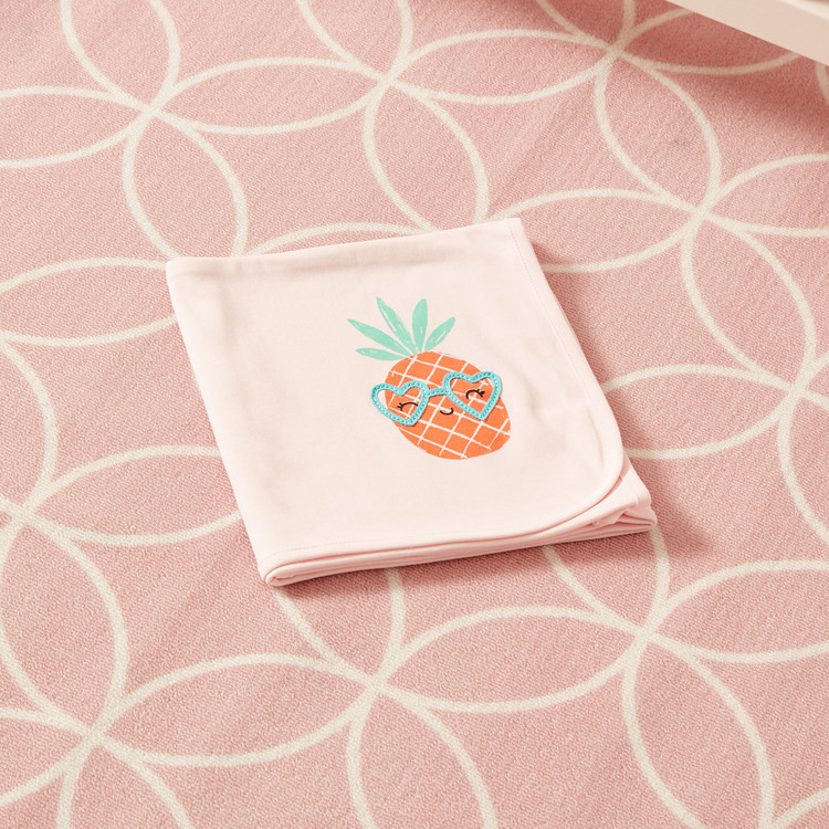 Juniors Pineapple Print Receiving Blanket - 80x80 cms