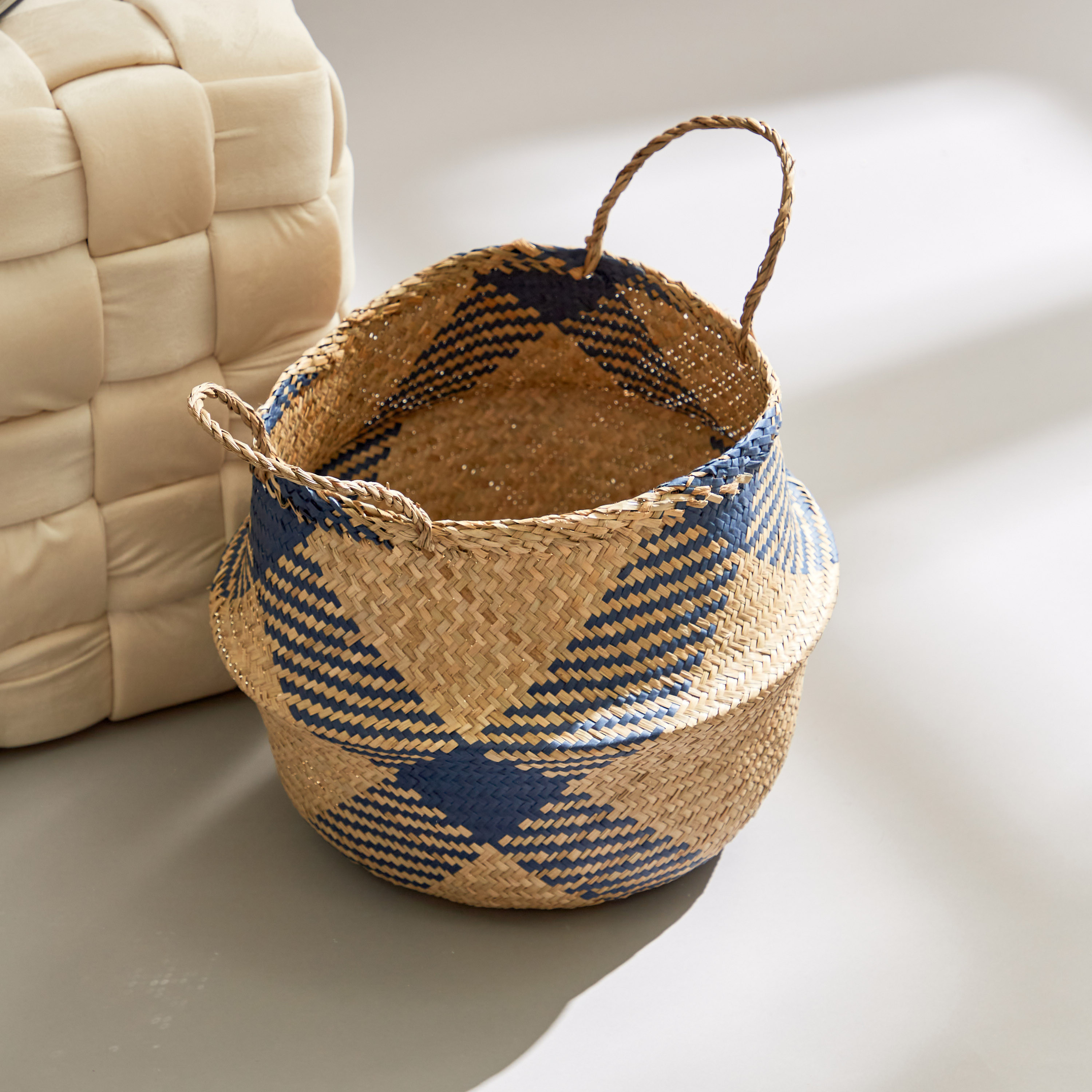 Foldable Storage Basket with Handle - 35x46 cms-household-decor-boxesandtrays-image-1