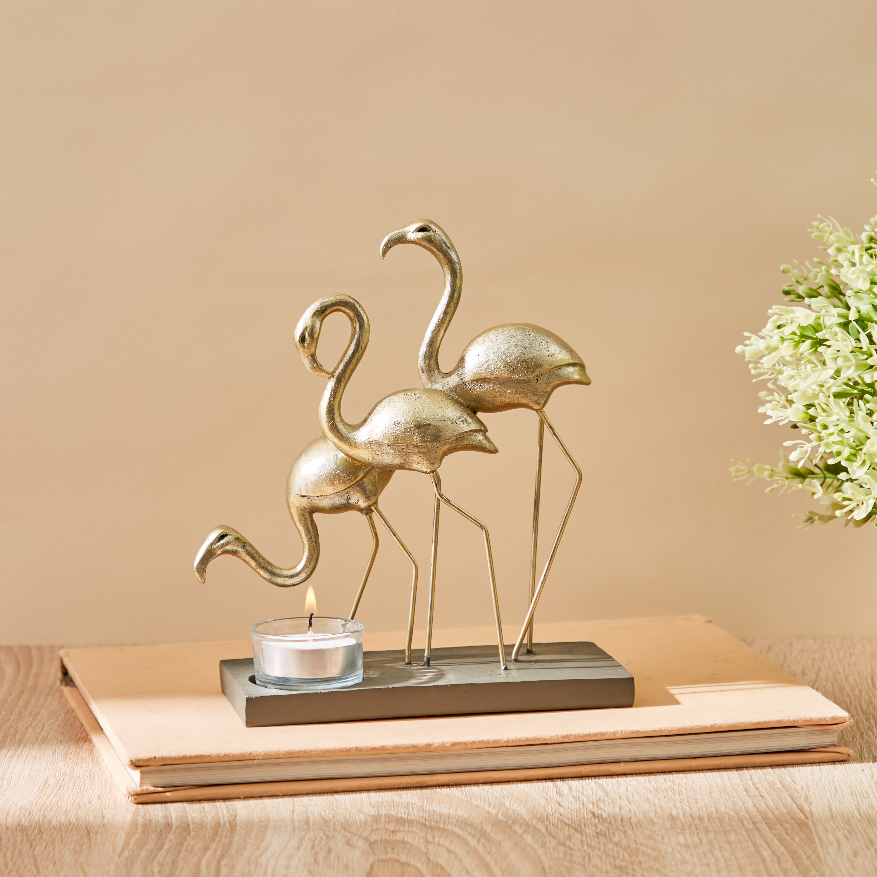 حامل شموع صغيرة بتصميم فلامينجو - 19 سم-household-decor-candleholdersandlanterns-image-1