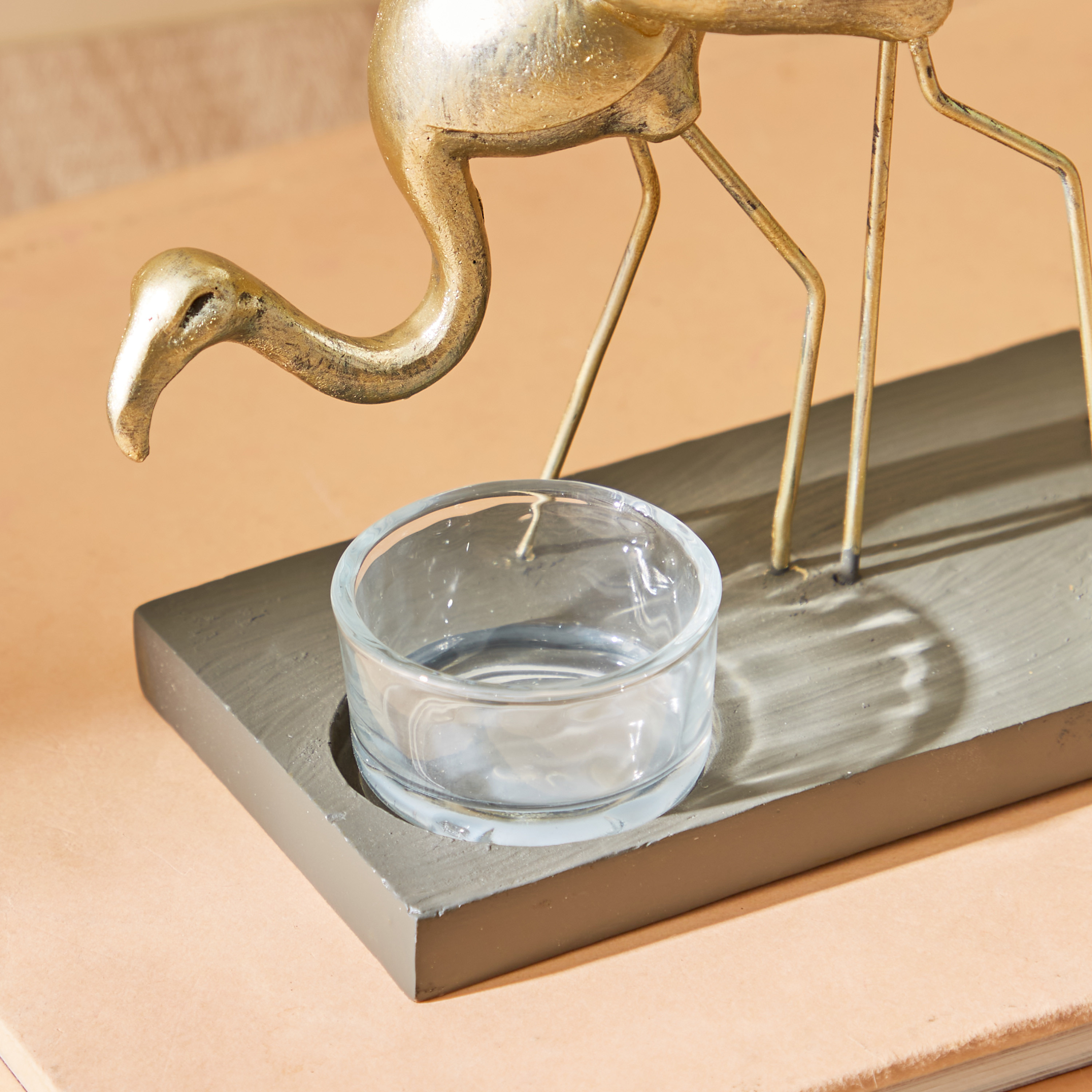 حامل شموع صغيرة بتصميم فلامينجو - 19 سم-household-decor-candleholdersandlanterns-image-4