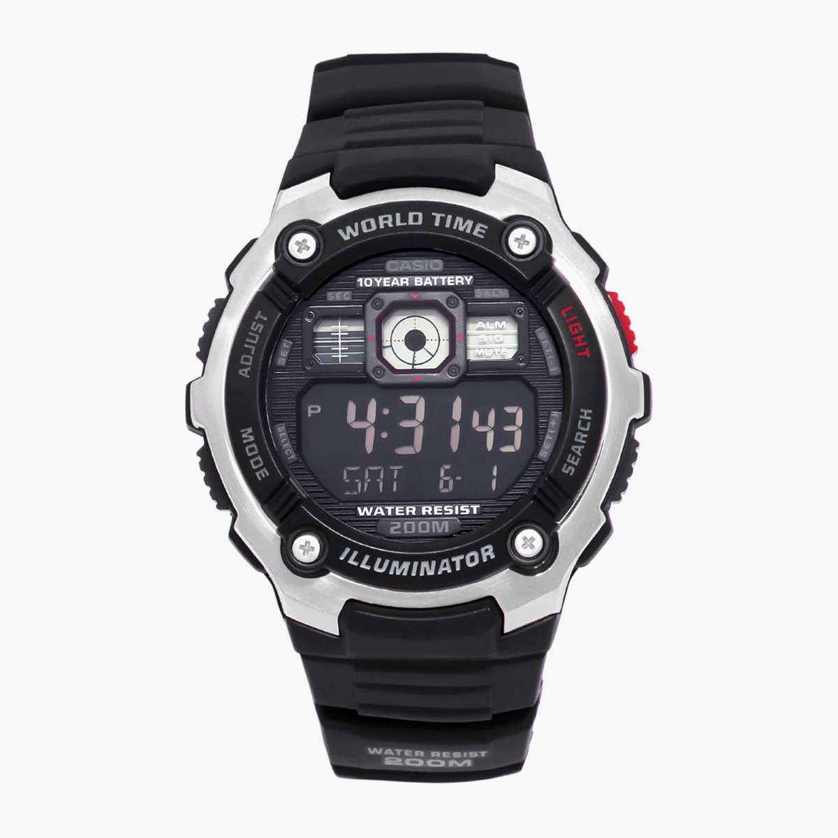 Casio Men's Black Digital Plastic Strap Watch -AE-2000W-1BVDF-men-watchesandjewellery-watches-image-1