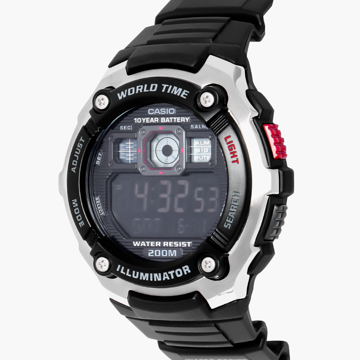 Casio Men's Black Digital Plastic Strap Watch -AE-2000W-1BVDF-men-watchesandjewellery-watches-image-2