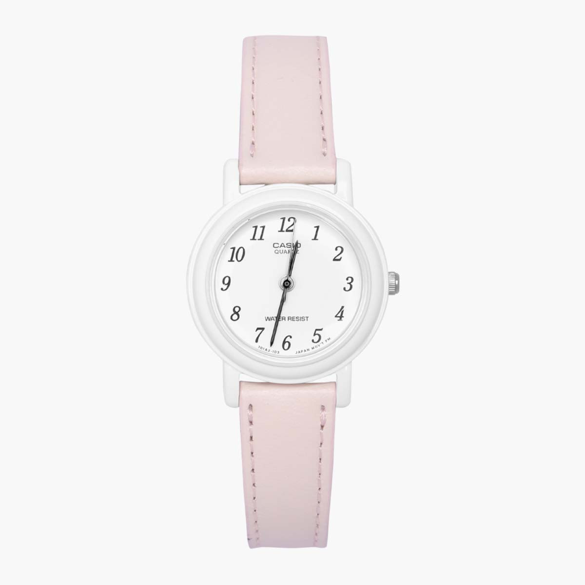 LQ-139L-4B2DF- راقب حزام جلد تناظرية لون القرنفل للنساء كاسيو-women-watchesandjewellery-watches-image-1
