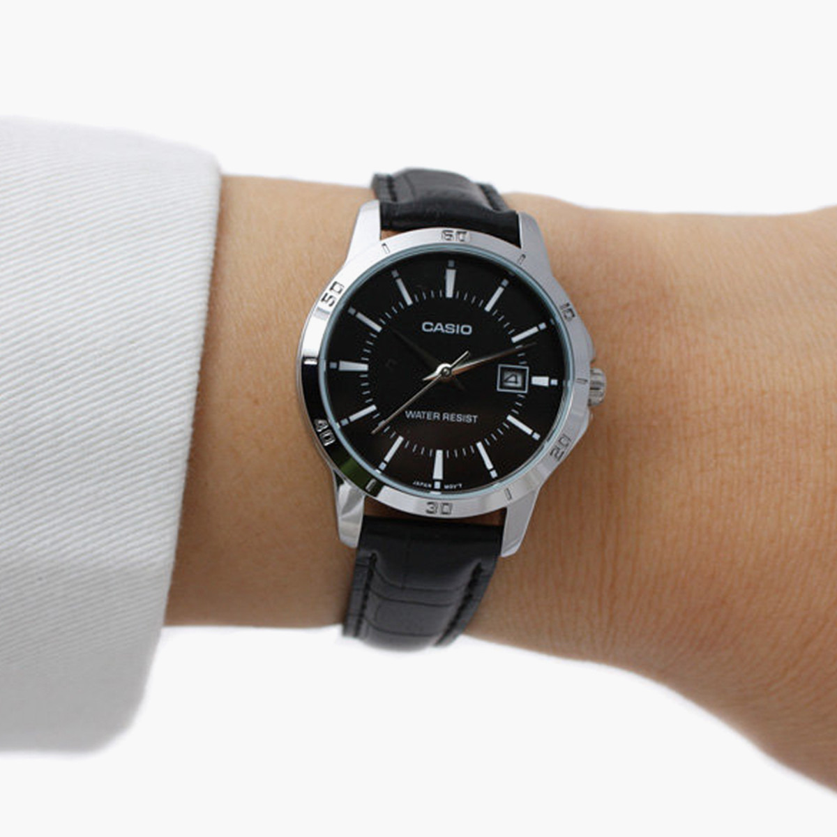 Casio Women's Black Analog Stainless Steel Strap Watch -LTP-V004L-1AUDF-women-watchesandjewellery-watches-image-2