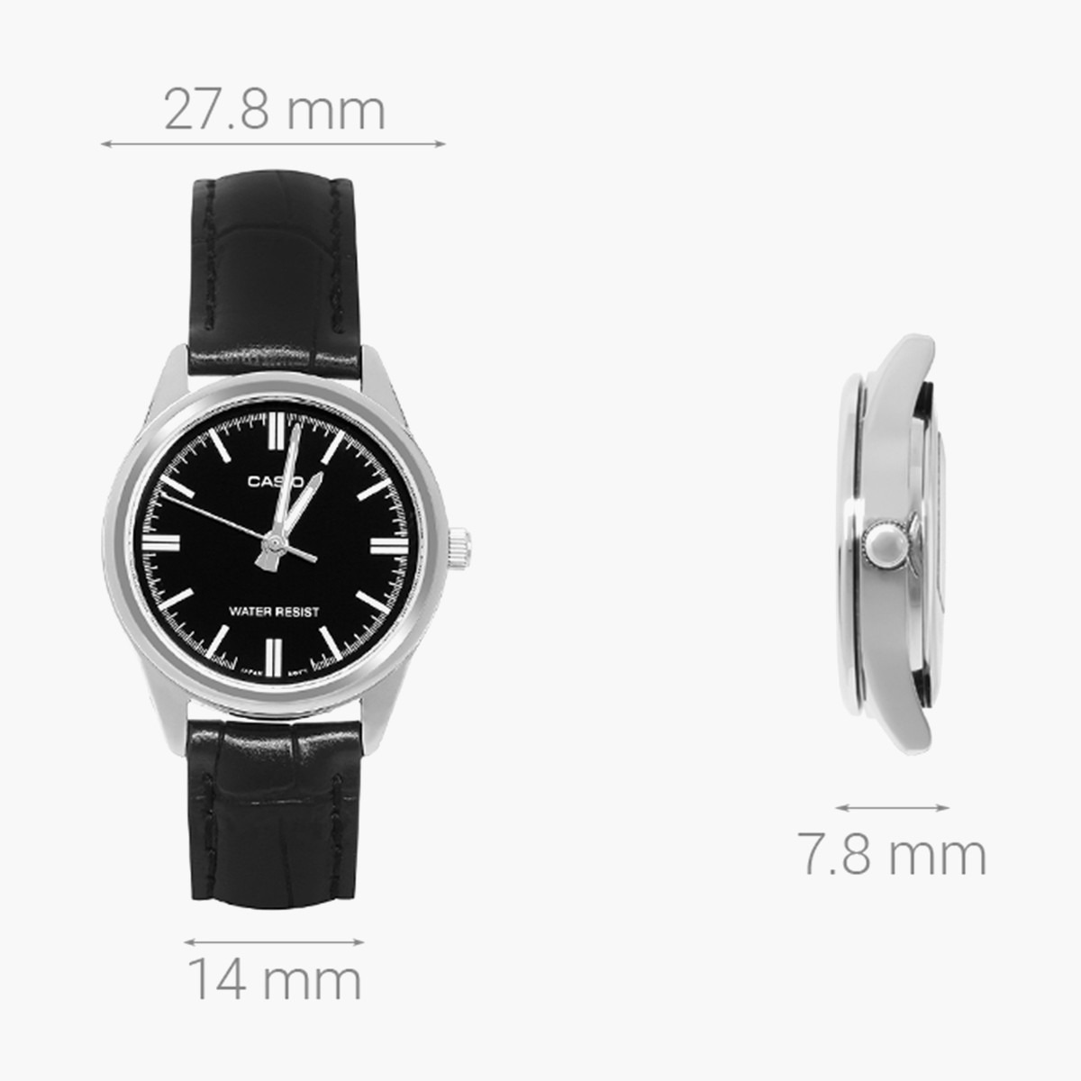 Casio Women's Black Analog Leather Strap Watch -LTP-V005L-1AUDF-women-watchesandjewellery-watches-image-3