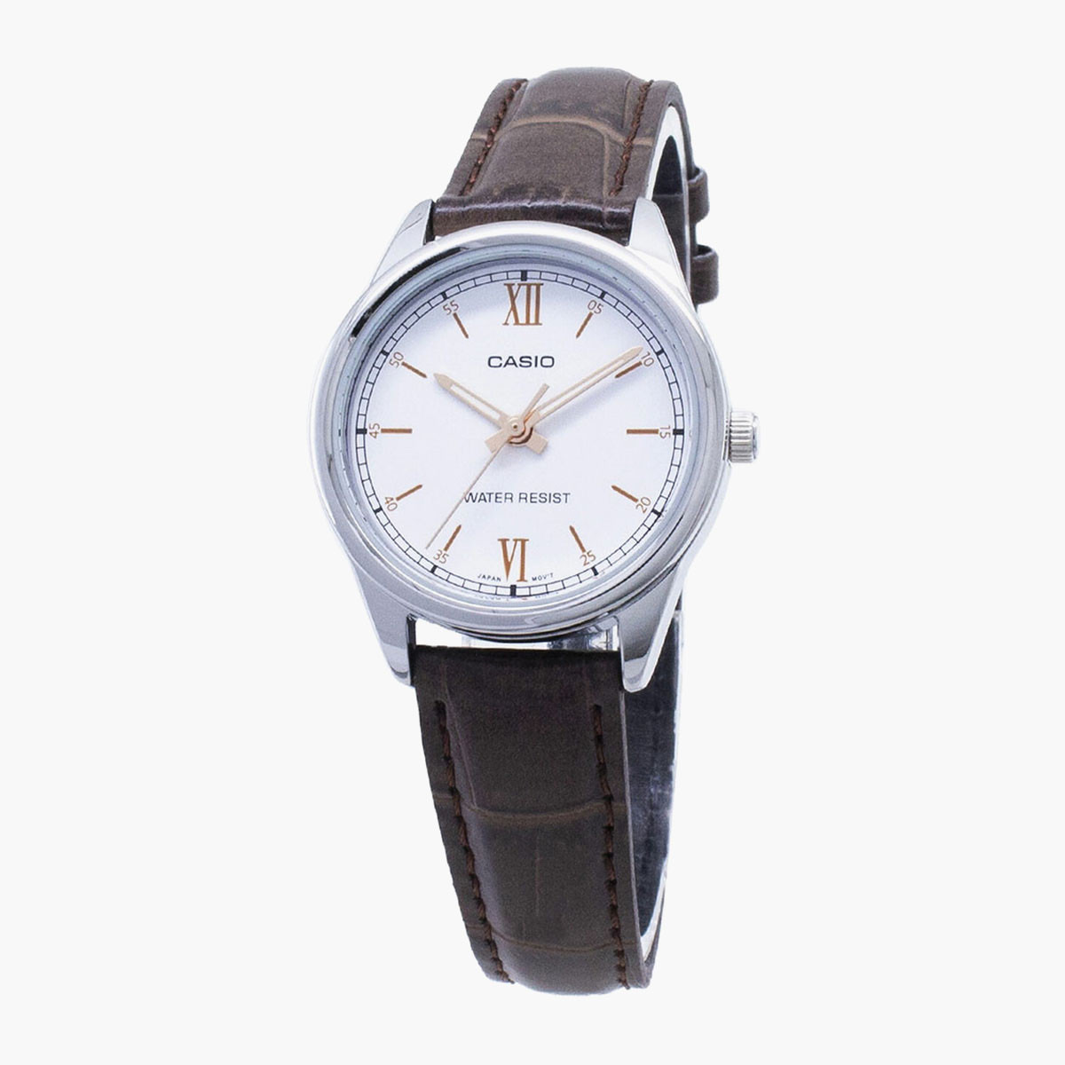 Casio Women's Brown Analog Leather Strap Watch -LTP-V005L-7B3UDF-women-watchesandjewellery-watches-image-2