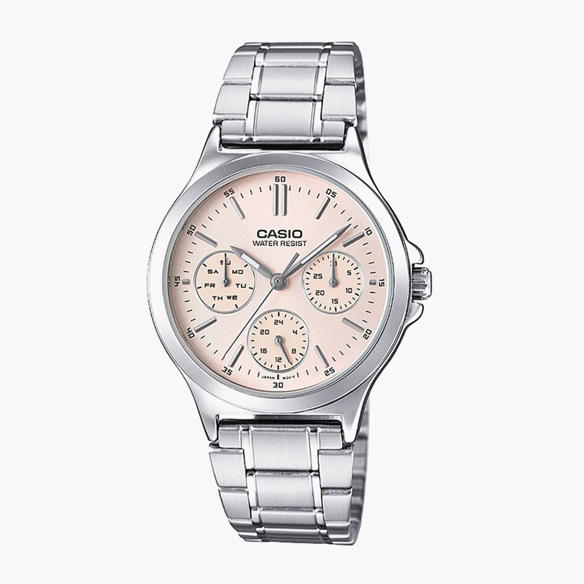 Casio Women's Silver Analog Stainless Steel Strap Watch -LTP-V300D-4AUDF-women-watchesandjewellery-watches-image-1