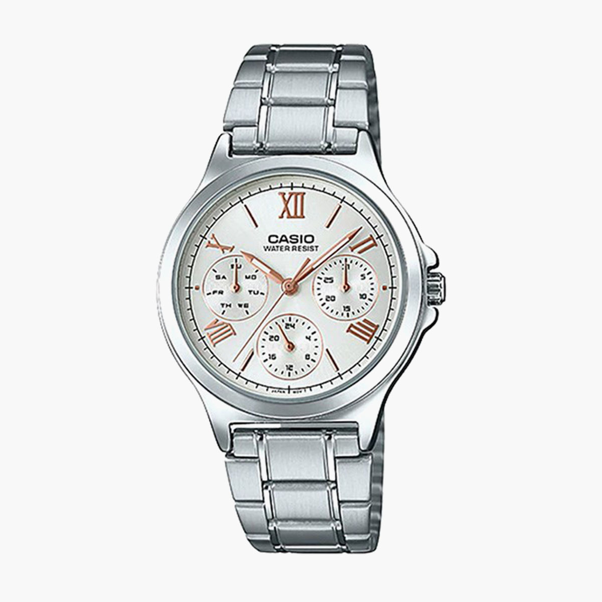LTP-V300D-7A2UDF- راقب حزام ستانليس ستيل تناظرية بني للنساء كاسيو-women-watchesandjewellery-watches-image-1