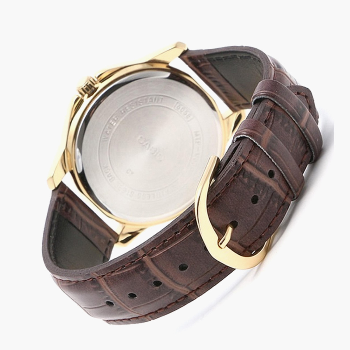 Casio Men's Brown Analog Leather Strap Watch -MTP-V004GL-7AUDF-men-watchesandjewellery-watches-image-2